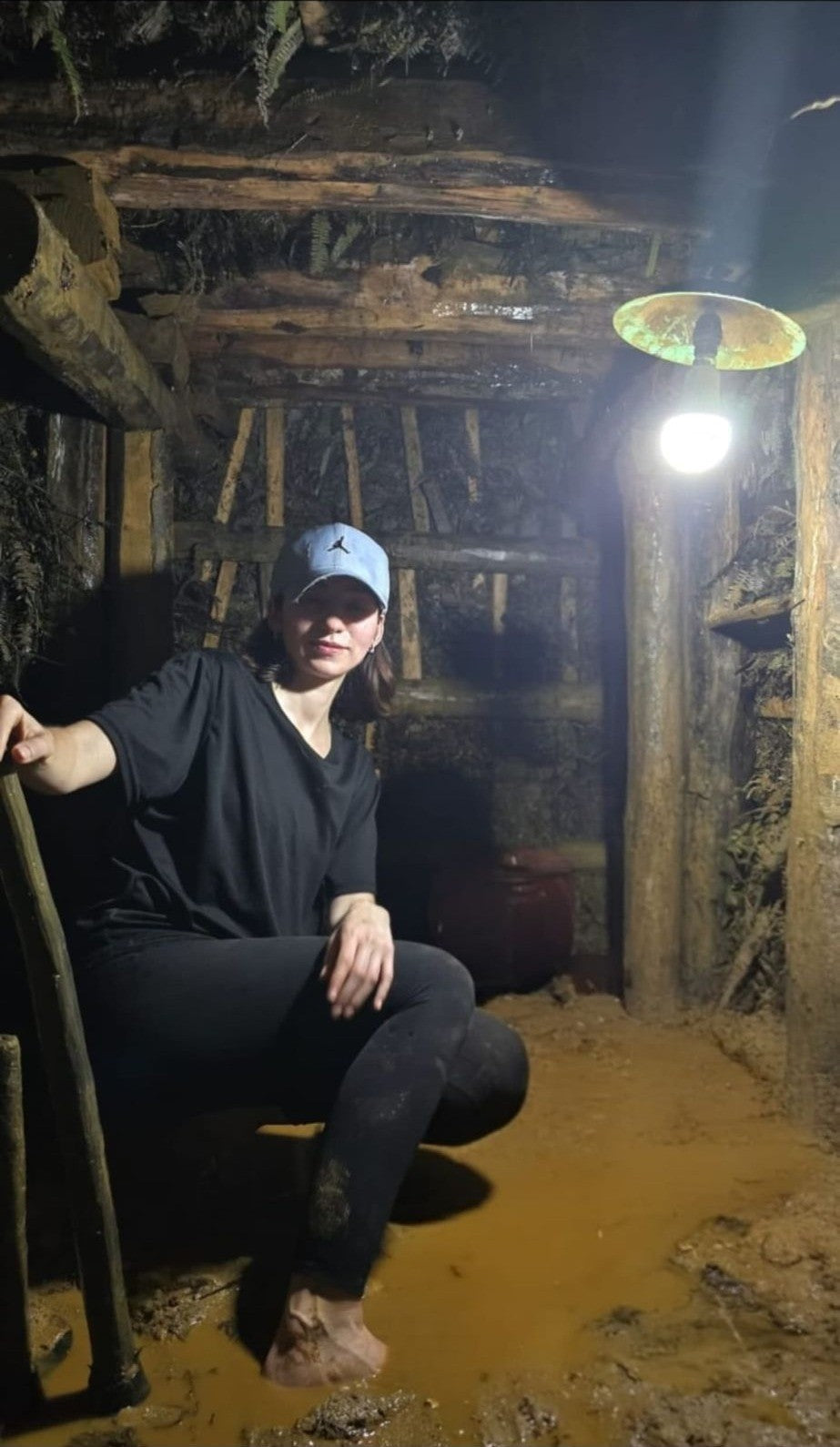 Anna Lulinkova, Ministry of Gems FGAA-qualified gemmologist, inside one of our Ceylon sapphire mines