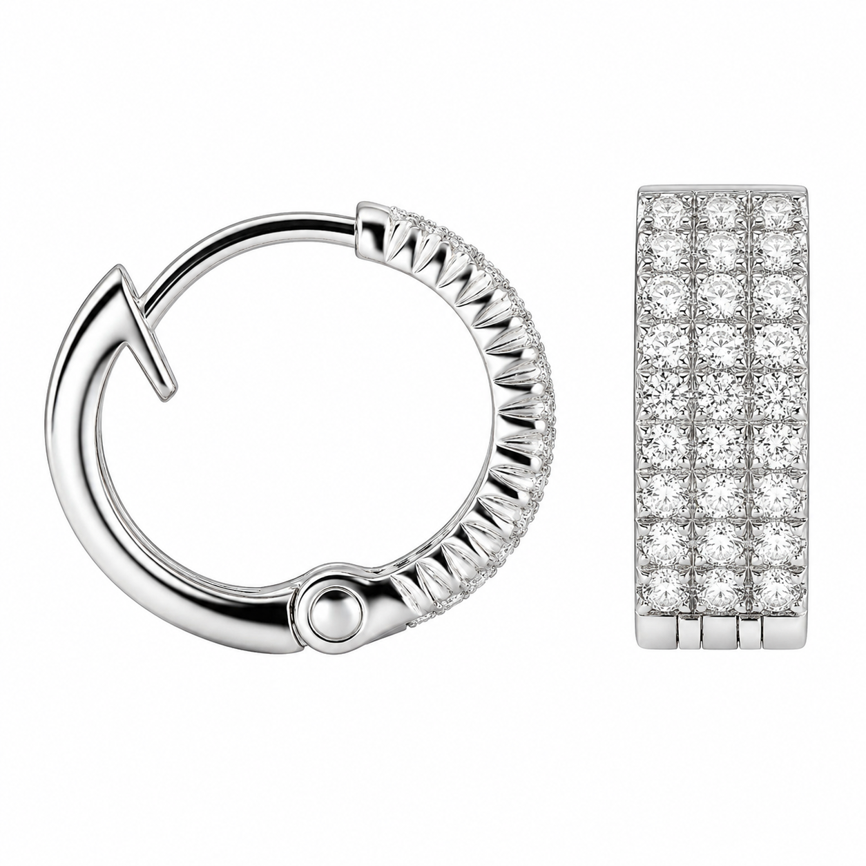 Moonlace — Diamond Mesh Hoop Earrings — Ministry of Gems