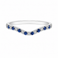 Sapphire Chevron Wishbone Band — Ministry of Gems