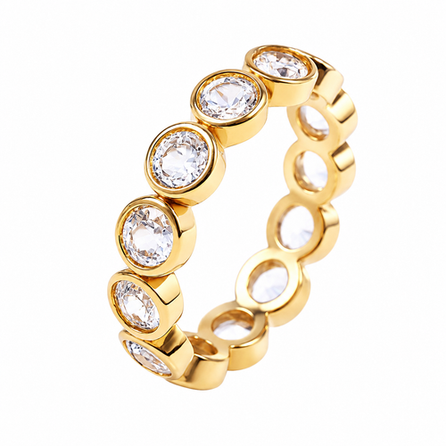 Aluna Gold Diamond Ring — Ministry of Gems