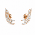 Cascade — Pavé Diamond Climber Earrings — Ministry of Gems