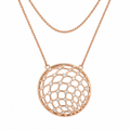 Golden Web — Honeycomb Disc Pendant — Ministry of Gems