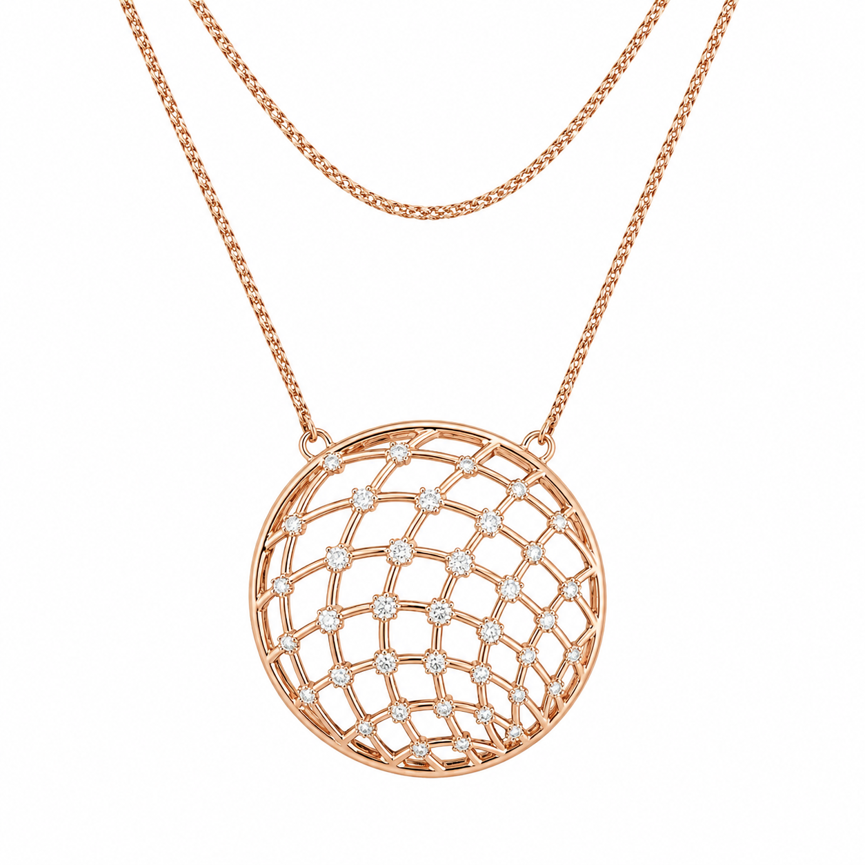Golden Web — Honeycomb Disc Pendant — Ministry of Gems