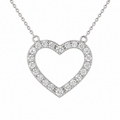 Diamond Open Heart Pendant — Ministry of Gems