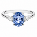 Cornflower Sapphire Trilogy Ring — Ministry of Gems