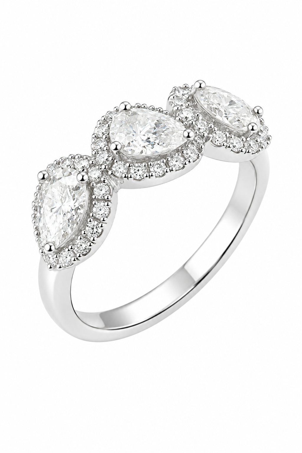 Trio Pear Diamond Ring — Ministry of Gems