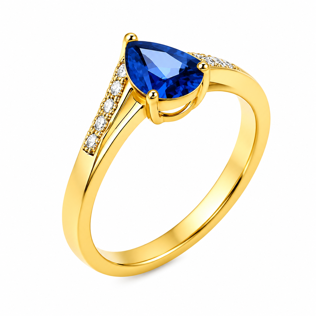 Pear Sapphire Crossover Ring — Ministry of Gems