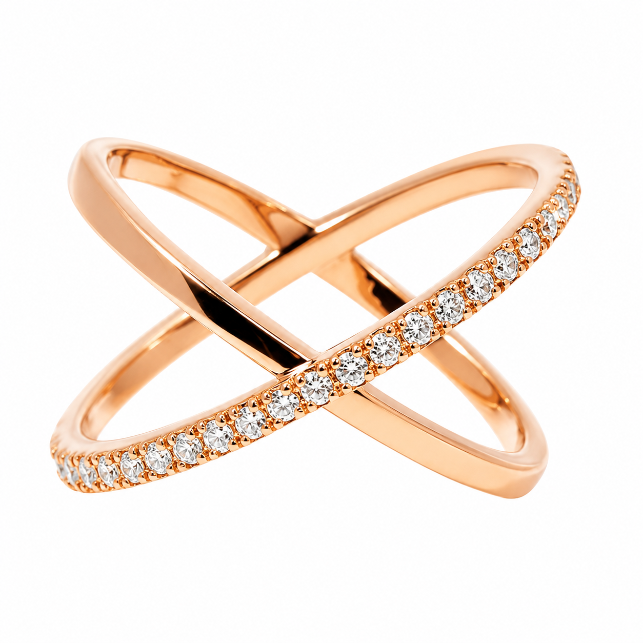 Kosa — Criss-Cross Pavé Ring — Ministry of Gems
