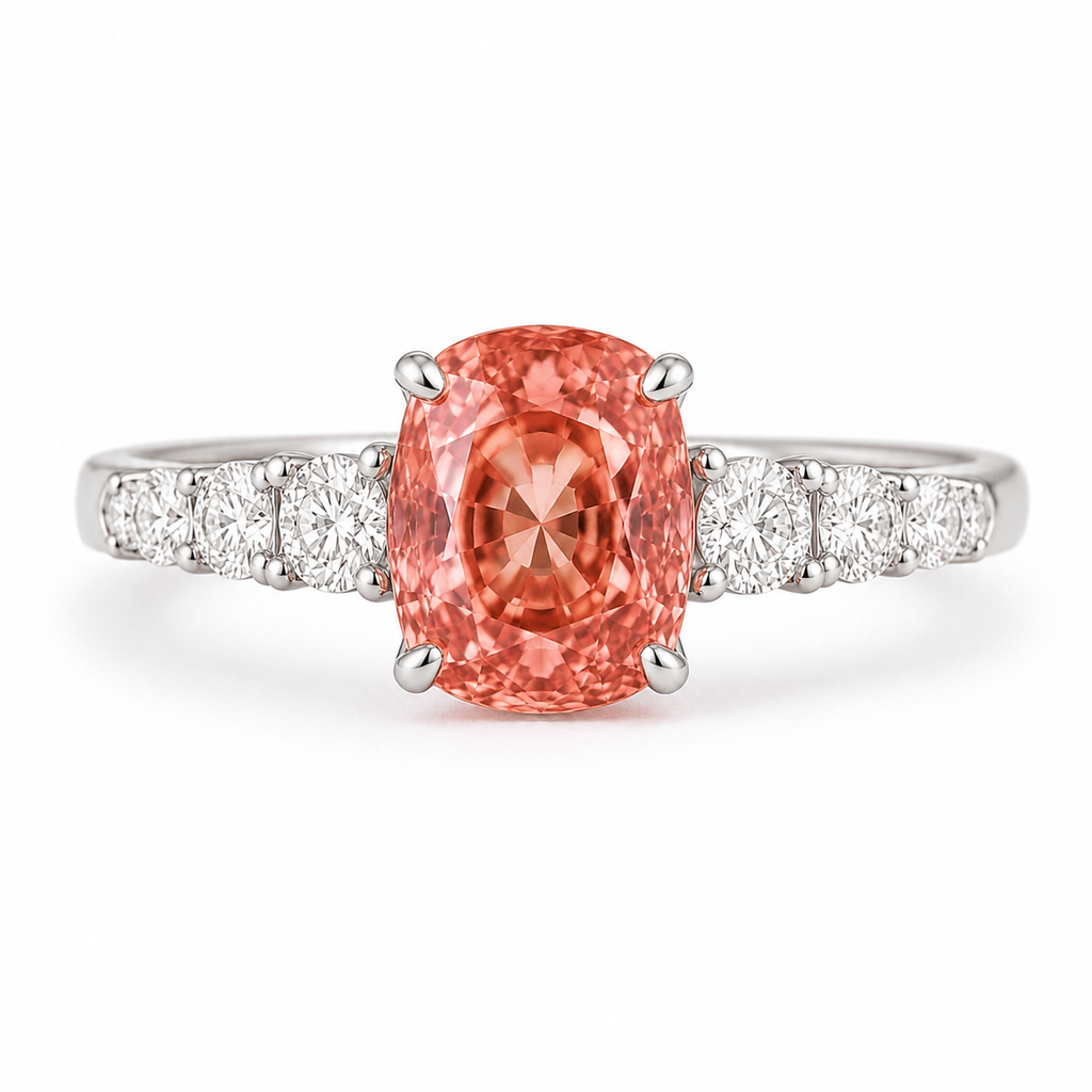 2.5ct Padparadscha Ring — Ministry of Gems exclusive design