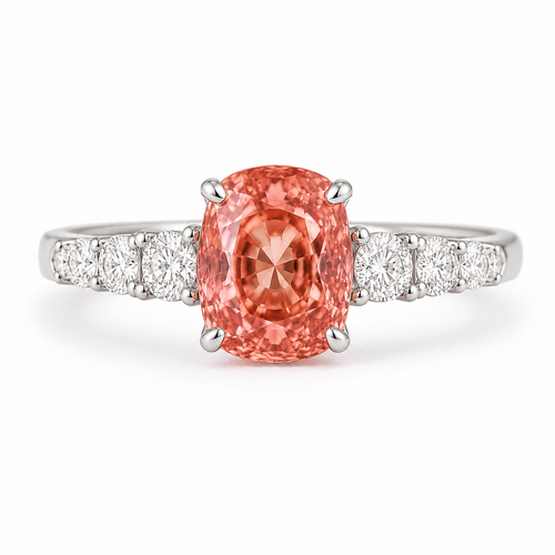 2.5ct Padparadscha Ring — Ministry of Gems exclusive design