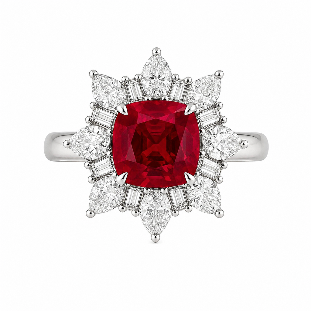 Ruby Snowflake Ballerina Ring — Ministry of Gems