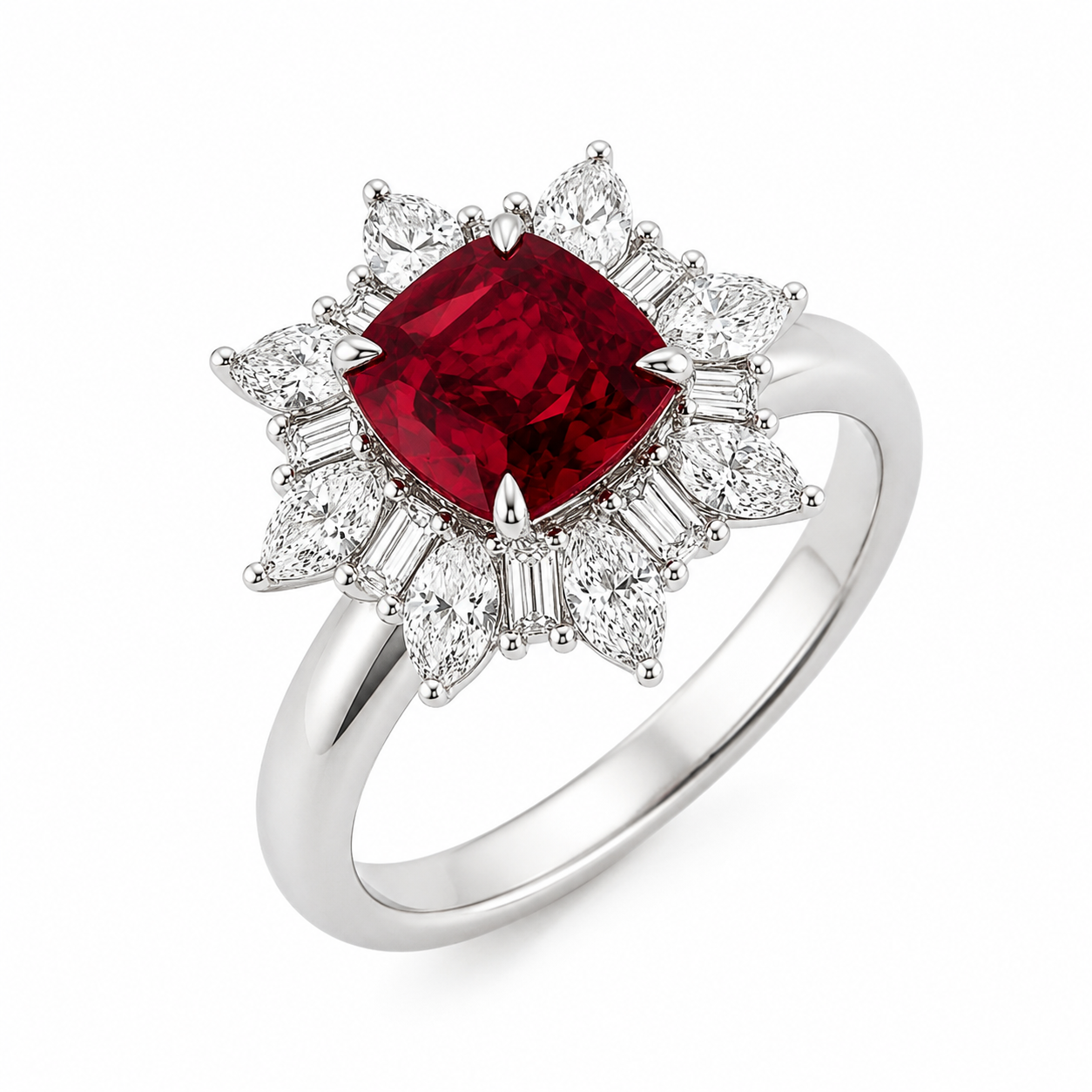 Ruby Snowflake Ballerina Ring — Ministry of Gems