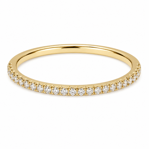 1mm Diamond Pavé Band — Ministry of Gems