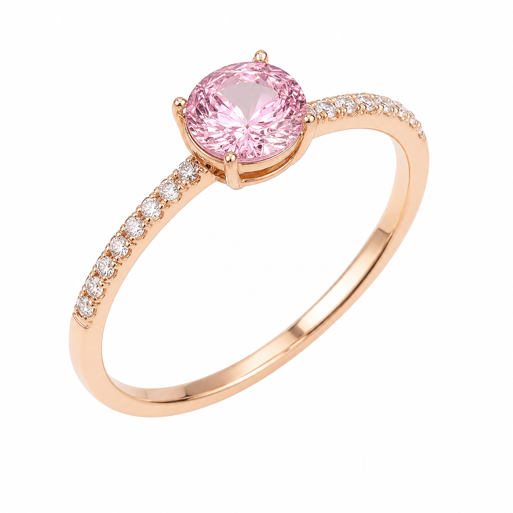 Marie — Pink Sapphire Rose Ring — Ministry of Gems