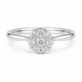 Diamond Cluster Solitaire Ring — Ministry of Gems
