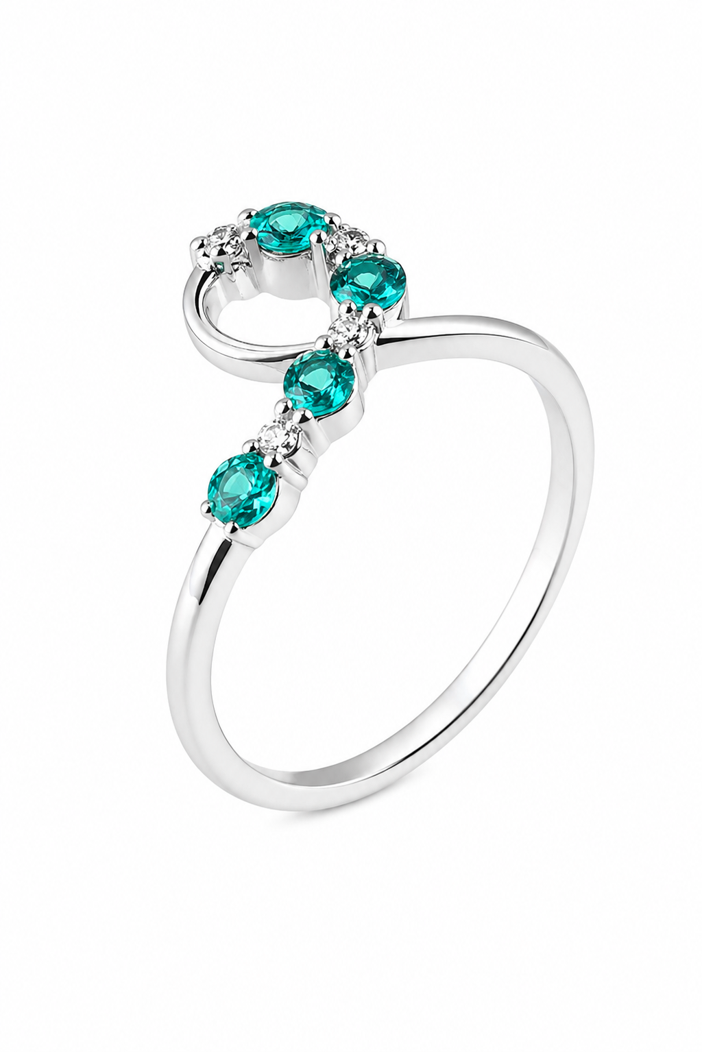 Paraiba-Tone Curve Ring — Ministry of Gems