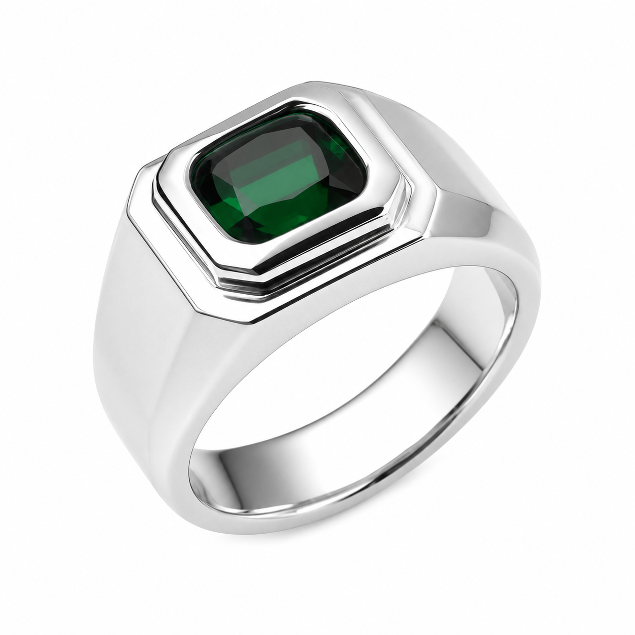 Gents' Green Tourmaline Signet — Ministry of Gems