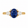 Blue Sapphire Trilogy Ring — Ministry of Gems