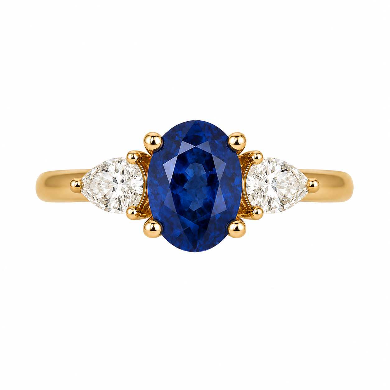 Blue Sapphire Trilogy Ring — Ministry of Gems