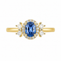 Ceylon Blue Sapphire Diamond Ring — Ministry of Gems
