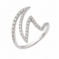 Vague — Pavé Diamond Wave Ring — Ministry of Gems