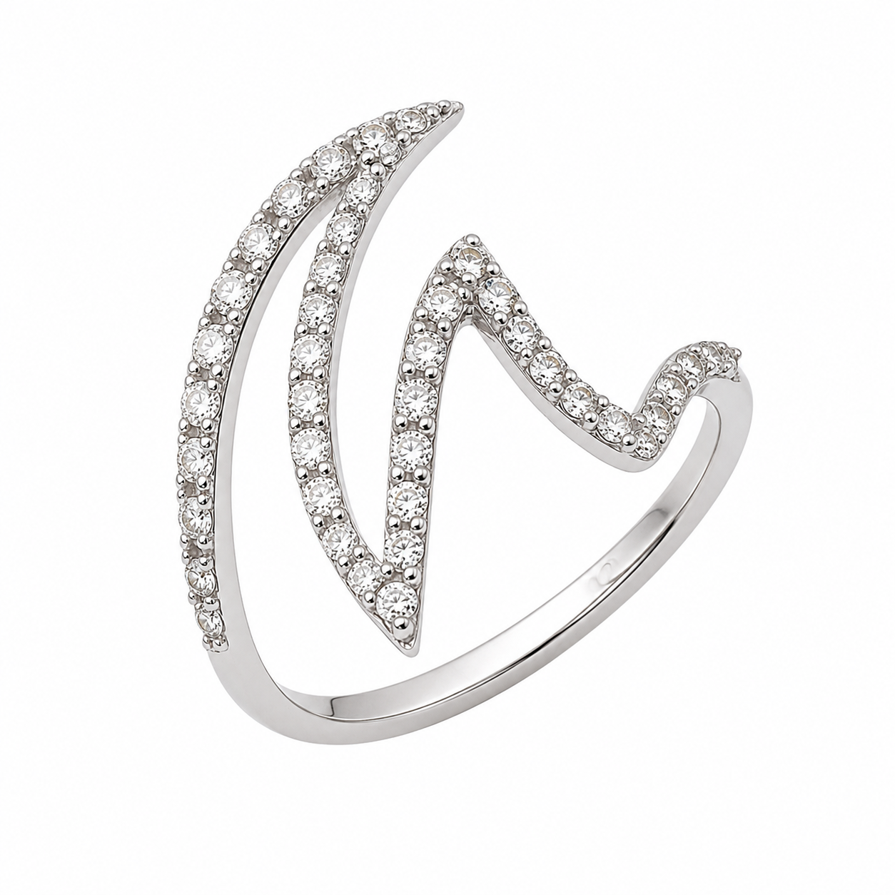 Vague — Pavé Diamond Wave Ring — Ministry of Gems