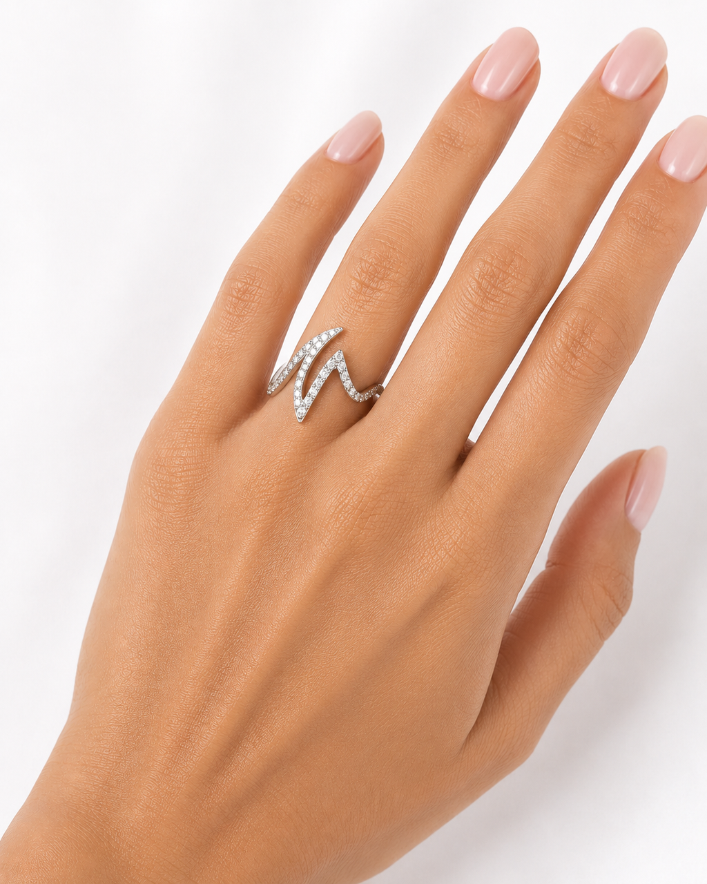 Vague — Pavé Diamond Wave Ring — Ministry of Gems