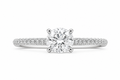 Classic Solitaire Pavé Ring — Ministry of Gems