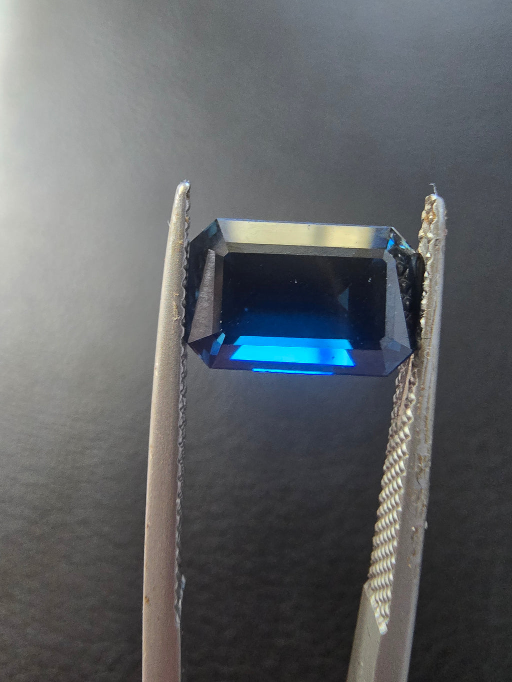 Deep Blue Australian Sapphire 4.04ct Emerald Cut — Ministry of Gems