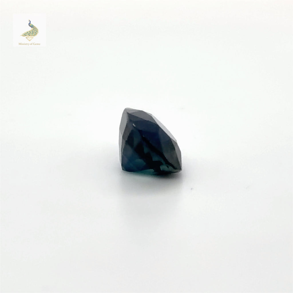 3.18ct Elongated Cushion Teal Blue