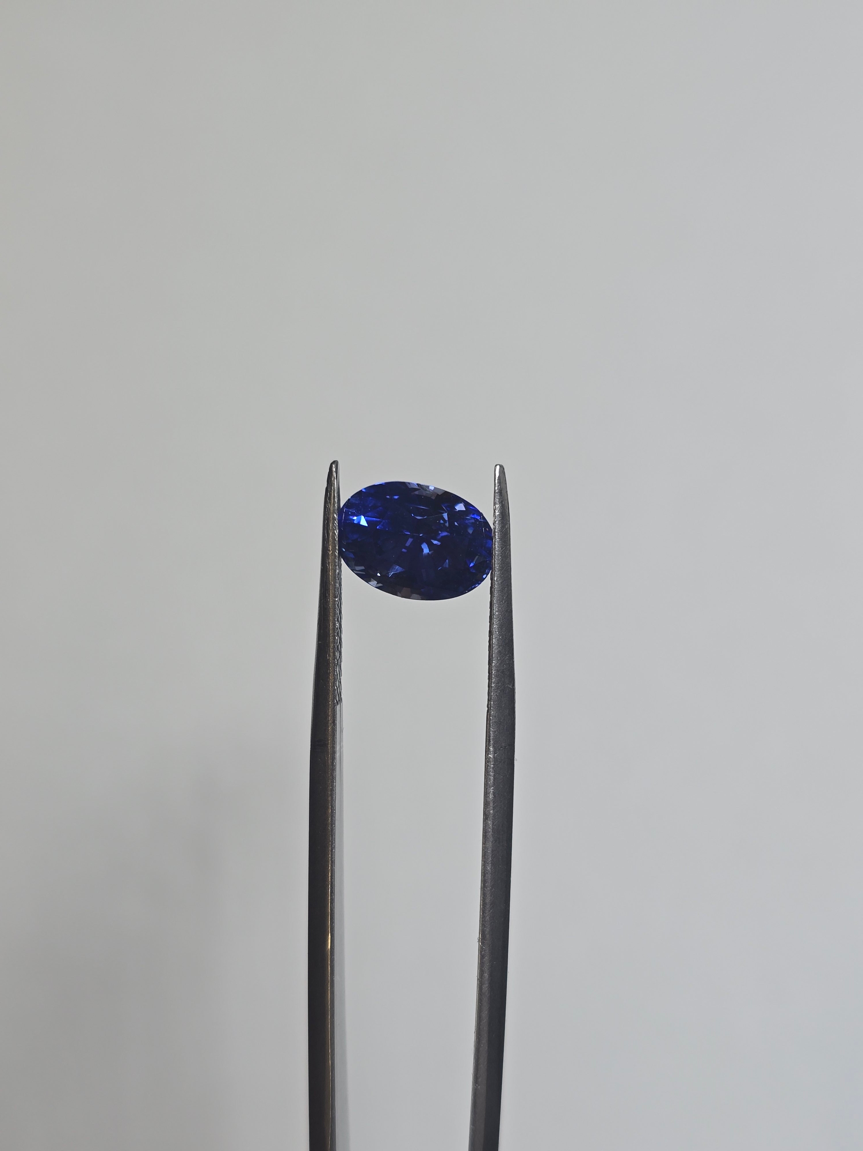 Royal Blue Ceylon Sapphire 3.24ct Oval — Unheated — Ministry of Gems