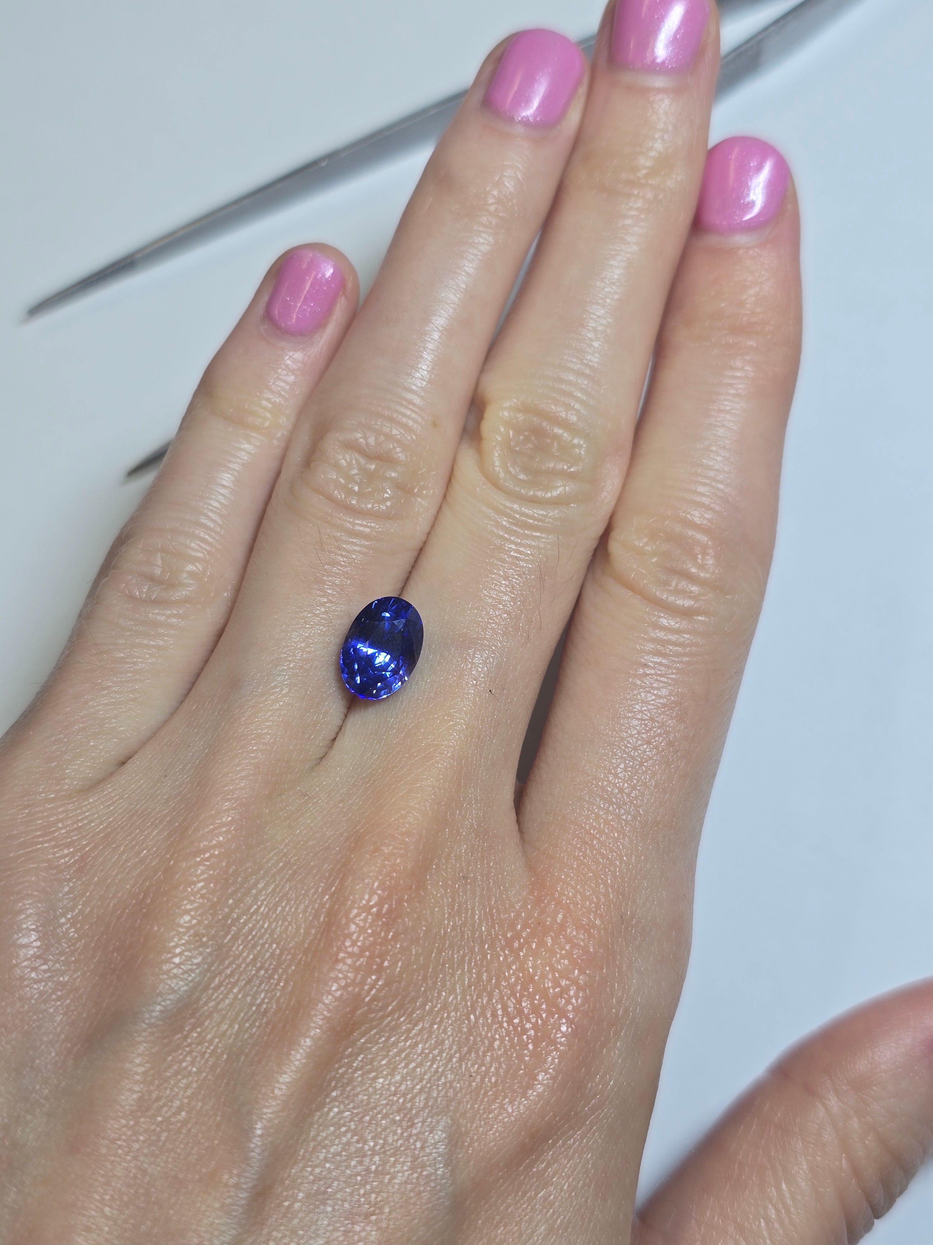 Royal Blue Ceylon Sapphire 3.24ct Oval — Unheated — Ministry of Gems