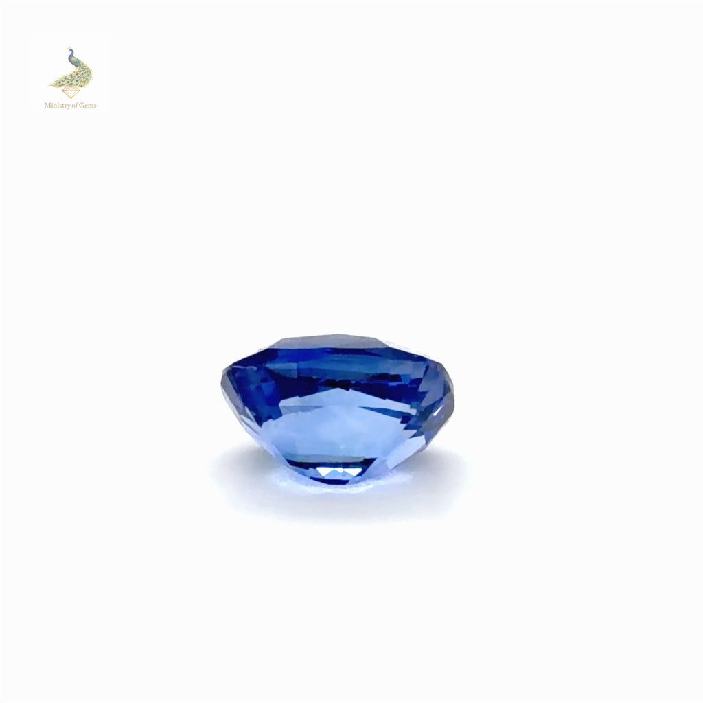 3.63ct Elongated Cushion Blue Ceylon Sapphire - Loose Stone