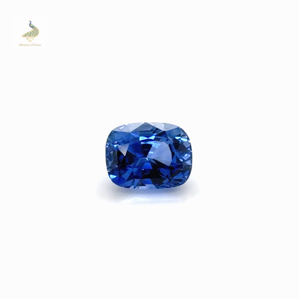3.43ct Elongated Cushion Caylon Blue Sapphire - Loose Stone