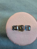 Matched Trio — Australian Sapphires 2.65ct Total, Emerald Cuts — Ministry of Gems