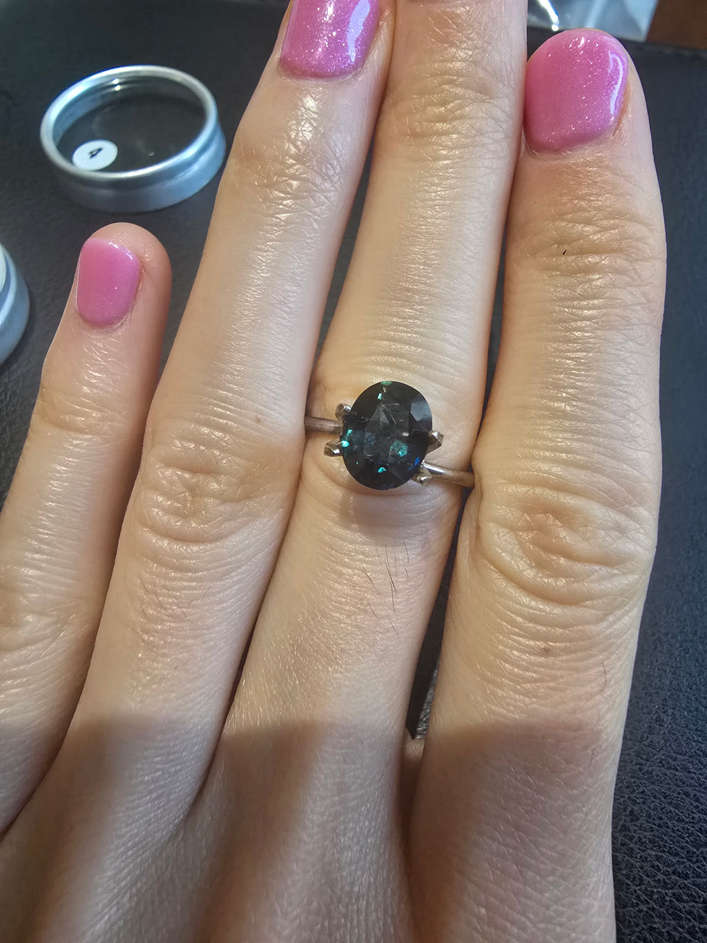 Blue-Green Australian Sapphire 2.04ct Oval — Ministry of Gems