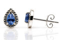 Pear Blue Sapphire Bezel Studs — Ministry of Gems