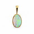 Mint Horizon — Australian Opal pendant in 14K Gold, Ministry of Gems