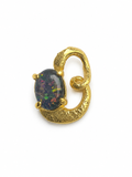 Golden Arc — Australian Opal pendant in Gold-Plated Sterling Silver, Ministry of Gems
