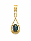 Nightfall Drop — Australian Opal pendant in Gold-Plated Sterling Silver, Ministry of Gems
