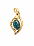 Oceanic Twist — Australian Opal pendant in Gold-Plated Sterling Silver, Ministry of Gems
