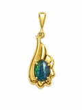 Southern Fleur — Australian Opal pendant in Gold-Plated Sterling Silver, Ministry of Gems