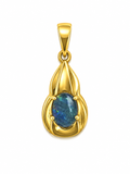 Blue Flame — Australian Opal pendant in Gold-Plated Sterling Silver, Ministry of Gems