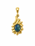 Sunburst Opal — Australian Opal pendant in Gold-Plated Sterling Silver, Ministry of Gems