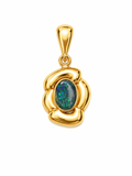 Eternal Orbit — Australian Opal pendant in Gold-Plated Sterling Silver, Ministry of Gems