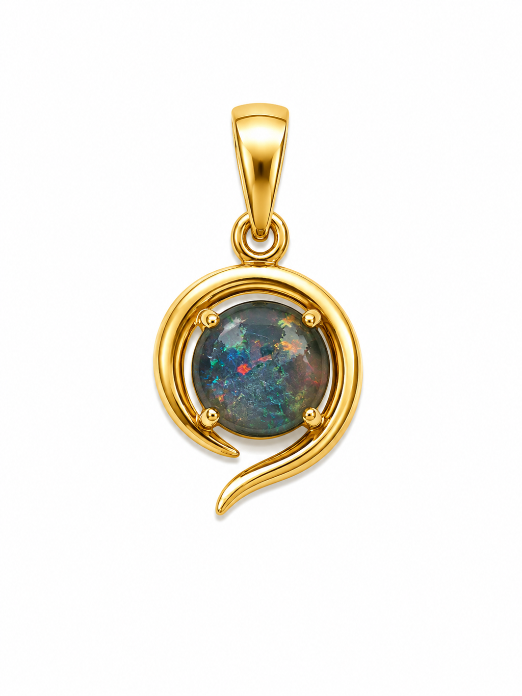 Azure Portal — Australian Opal pendant in Gold-Plated Sterling Silver, Ministry of Gems