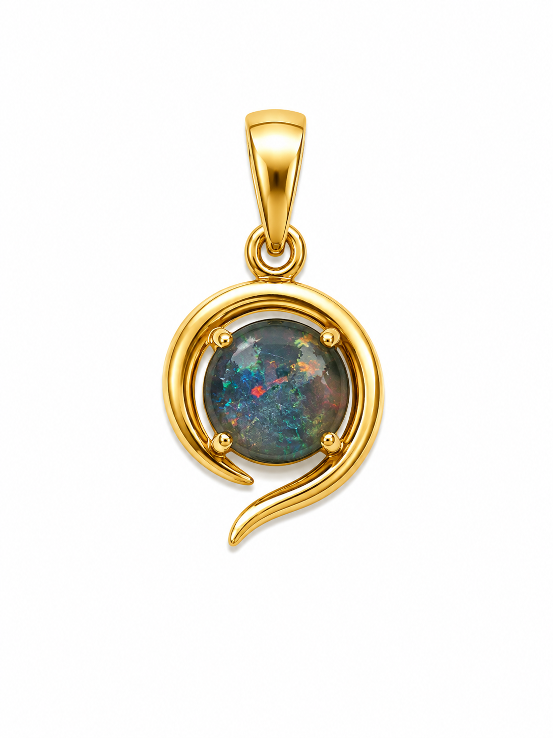 Azure Portal — Australian Opal pendant in Gold-Plated Sterling Silver, Ministry of Gems
