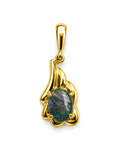 Rainforest Teardrop — Australian Opal pendant in Gold-Plated Sterling Silver, Ministry of Gems