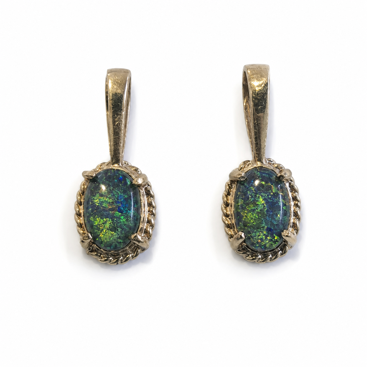 Quiet Drop — Australian Opal pendant in 14K Gold, Ministry of Gems