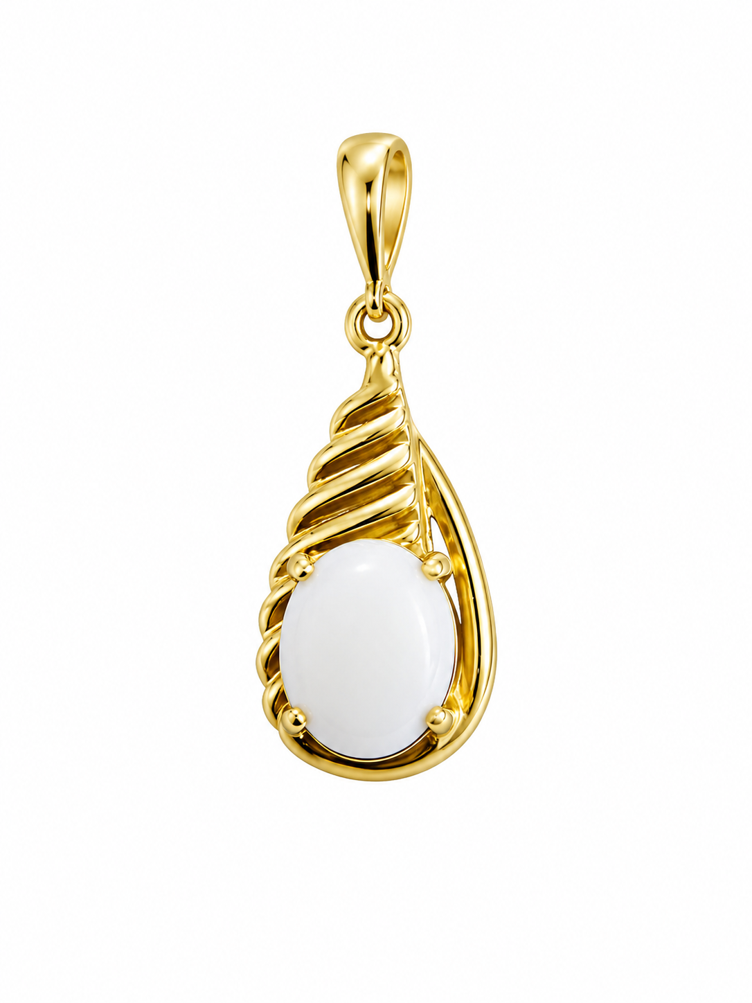 Lantern Oval II — Australian Opal pendant in Gold-Plated Sterling Silver, Ministry of Gems